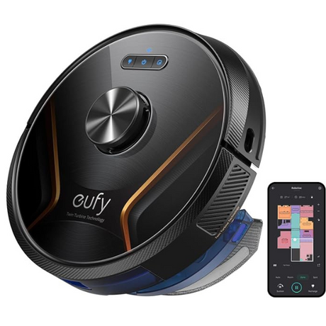 Eufy RoboVac X8 Hybrid robot vacuum cleaner Wi-Fi – front view black
