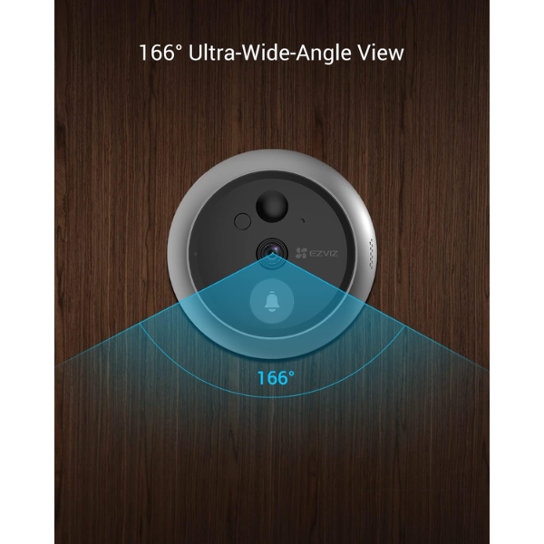 Ezviz CP4 Wire-Free 1080P Peephole Doorbell with Display & App