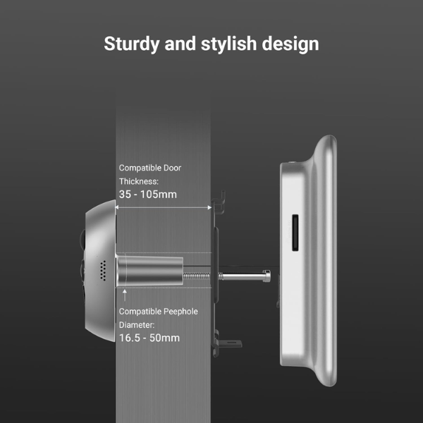 Ezviz CP4 Wire-Free Peephole Doorbell 1080P - Dokkantech