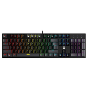 Fantech Atom 104 MK886 V2 mechanical gaming keyboard blue switch – front view black