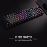 Fantech  Atom 104 MK886 V2 Mechanical Gaming Keyboard Blue Switch –Black-dokantech