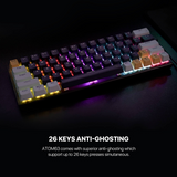 Fantech Atom 63 MK874 V2 Mechanical Keyboard – Blue Switch, Mizu Sky Blue-dokkantech