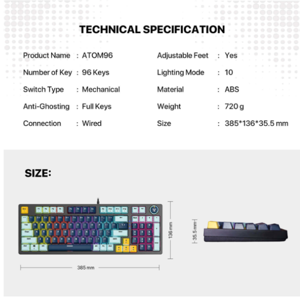 FantechAtom96MK890V2MechanicalGamingKeyboardTaro_Blue_SwitchENMizuEdition-NavyBlue_3-Specs -DokkanTech 