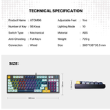 FantechAtom96MK890V2MechanicalGamingKeyboardTaro_Blue_SwitchENMizuEdition-NavyBlue_3-Specs -DokkanTech 