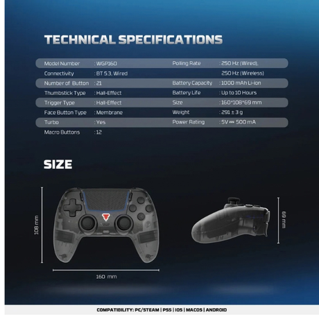 FantechNOVAIIDWGP16DWirelessMulti-PlatformControllerFeatures -DokkanTech 