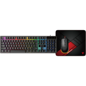 Fantech P31 3-in-1 RGB gaming combo keyboard mouse and pad – front view black