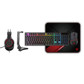 Fantech P51 gaming 5-in-1 power bundle full setup – front view black