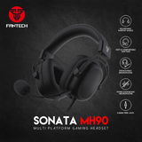 Fantech Sonata MH90 Multi-Platform Gaming Headset – 3.5mm Wired – Black-dokantech