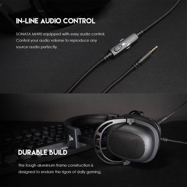 Fantech Sonata MH90 Multi-Platform Gaming Headset – 3.5mm Wired – Black-dokantech