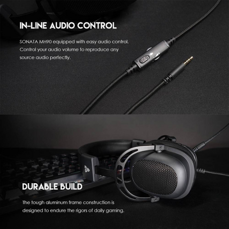 Fantech Sonata MH90 Multi-Platform Gaming Headset – 3.5mm Wired – Black-dokantech