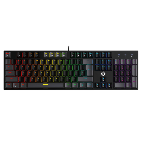 لوحة مفاتيح الألعاب الميكانيكية Fantech Atom 104 MK886 V2 بمفتاح أزرق - أسود