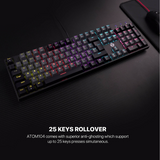 Fantech Atom 104 MK886 V2 Mechanical  Gaming Keyboard – Red Switch – Gray-dokantech
