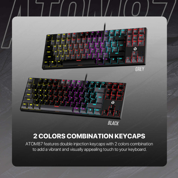 Fantech Atom 87 MK876 V2 Sumi Edition Mechanical Keyboard – Blue Switch - Dokkantech