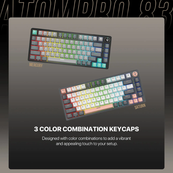 Fantech Atom Pro83 MK913 RGB 75% Mechanical Gaming Keyboard - Saturn - Dokkantech