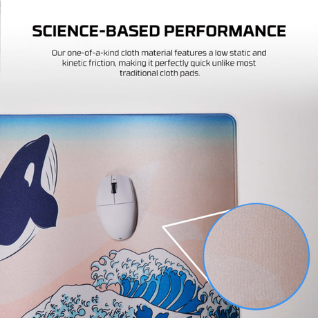Fantech MP905 ATO KUJIRA NAMI DESKMAT Gaming Mouse Pad (900*400*4mm) - Beige SCIENCE-BASED PERFORMANCE dokkan tech