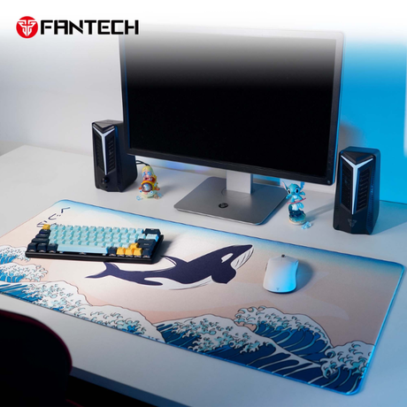 Fantech MP905 ATO KUJIRA NAMI DESKMAT Gaming Mouse Pad (900*400*4mm) - Beige dokkan tech.