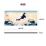 Fantech MP905 ATO KUJIRA NAMI DESKMAT Gaming Mouse Pad (900*400*4mm) - Beige size dokkan tech