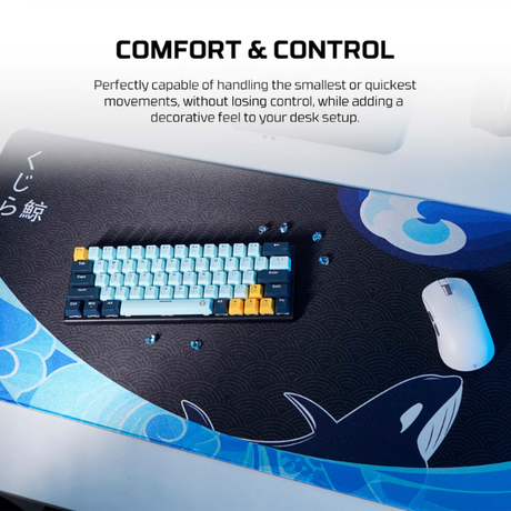 Fantech MP905 ATO KUJIRA UMI DESKMAT Gaming Mouse Pad (900*400*4mm) - Black Comfortable Dokkan tech 