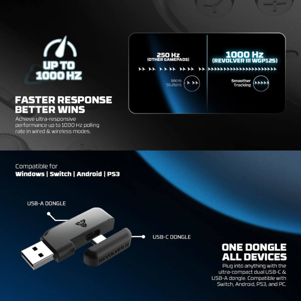 Fantech_Revolver_III_WGP12S_Wireless_Multi-Platform_Gamepad_3- Specs-DokkanTech