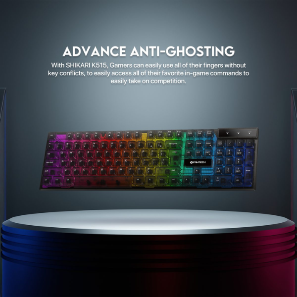 Fantech Shikari K515 RGB Wired Gaming Keyboard EN - Black - Dokkantech