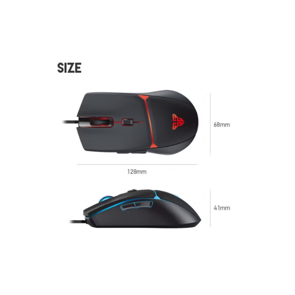 Fantech VX7 CRYPTO Wired Gaming Mouse - Black - Dokkantech