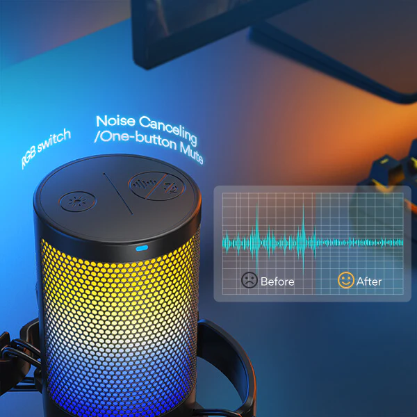 MAONO DGM20 Gaming USB Microphone (with Desktop Stand) - Black