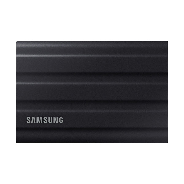 Samsung T7 Shield 2TB portable SSD – front view black