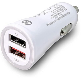 HP dual USB car charger – plugged in car