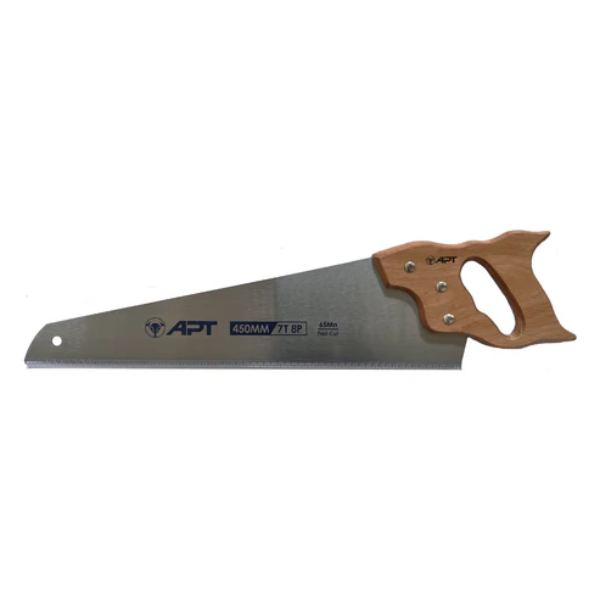 APT hand saw for wood wooden handle 450mm – front view