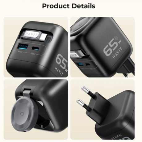 Havit65WGaNTravelChargerUC252EUwithRetractableCableBlack_4-dokantech#