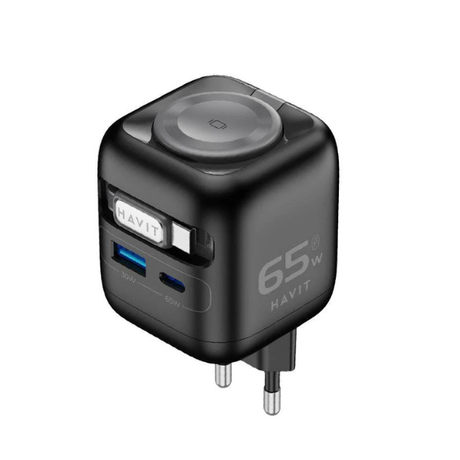Havit65WGaNTravelChargerUC253EURetractableCableBlack_5-dokantech#