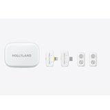 Hollyland Lark A1 Combo Wireless Lavalier Microphone Duo - Ivory White-dokantech#
