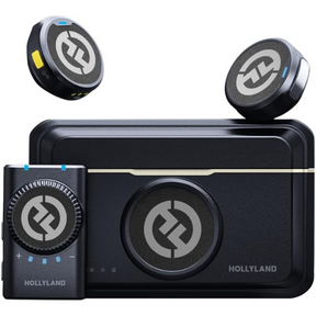Hollyland Lark M2 wireless dual lavalier microphone system – front view