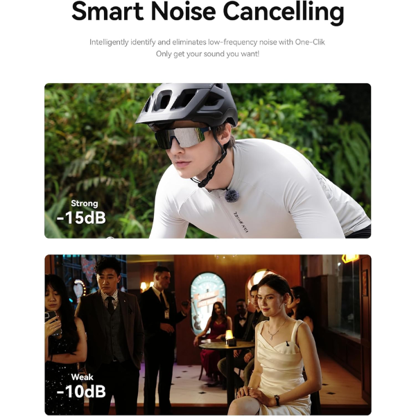 Hollyland Lark M2S Ultimate Combo Wireless Mic black smart noise canceling 