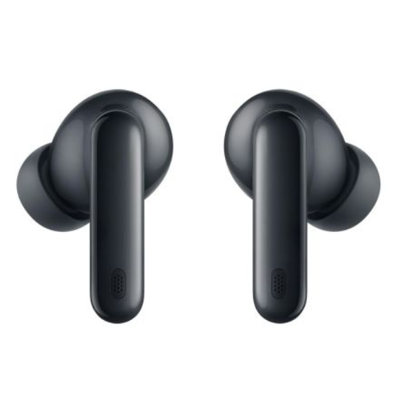 Outer view of the two black Huawei FreeBuds 7i earbuds showing their stems.
