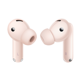 Inner view of the pink Huawei FreeBuds 7i earbuds showing the silicone tips and L/R markings.