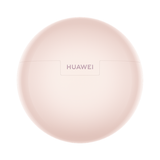 Closed pink Huawei FreeBuds 7i charging case showing the Huawei logo.