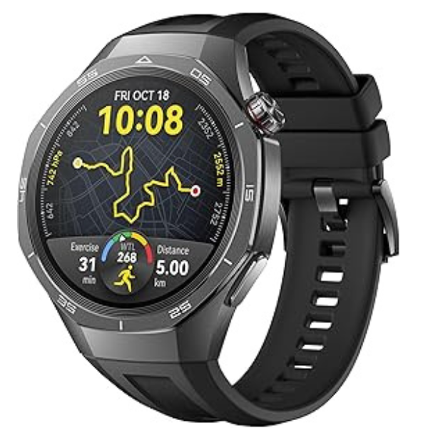 Huawei GT5 PRO 46mm Smartwatch with 1.43" AMOLED, up to 14 Days Battery Life, Black - DokanTech #