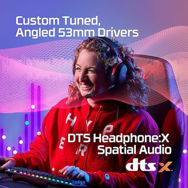 DokanTech_HyperX Cloud III Gaming Headset, PC, PS5, Xbox Series X|S, 53mm Drivers