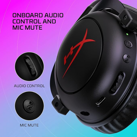 DokanTech_HyperX Cloud II Core Wireless Headset - DTS Audio, Memory Foam, Black