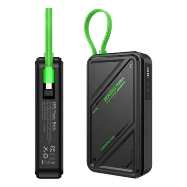 InfinixGTPower20_000mAhFlashPowerBank55W-LeftView-Black -DokkanTech