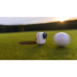 Insta360 GO Ultra 4K camera in white, worn hands-free in use - DokkanTech