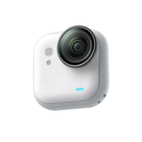Insta360 GO Ultra 4K camera in white, side view - DokkanTech