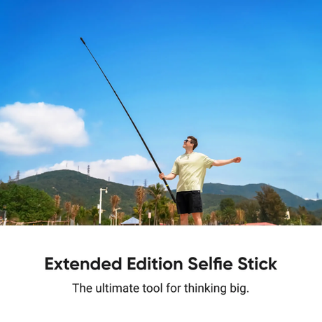 Insta360 Extends Selfie Stick From 36cm to 3m (1.4 in to 9.8ft) - Black.