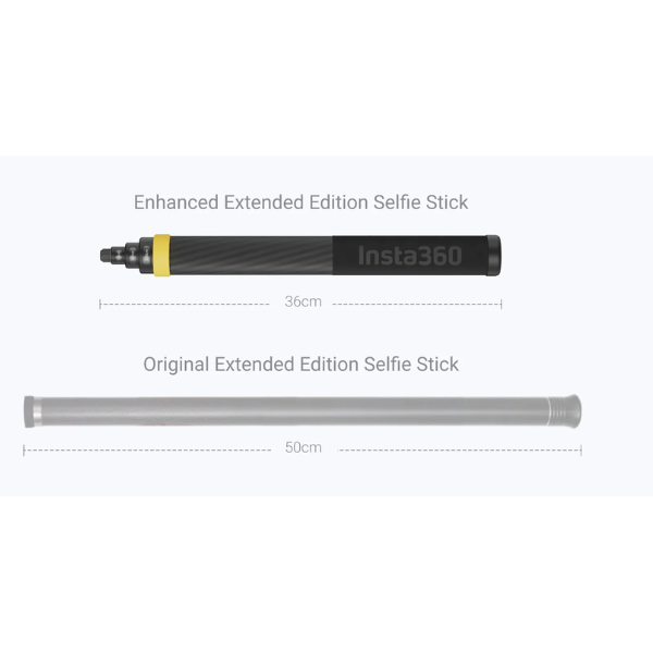 Insta360 Extends Selfie Stick From 36cm to 3m (1.4 in to 9.8ft) - Black