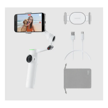 Insta360 Flow 2 Pro Ultimata Al Tracking Stabilizer - Summit White- Dokkantech