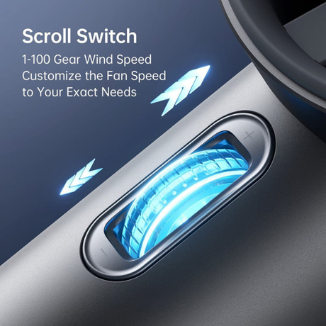 JisuLife Pro1 Handheld Fan 3600mAh – Gray Blue, scroll switch control