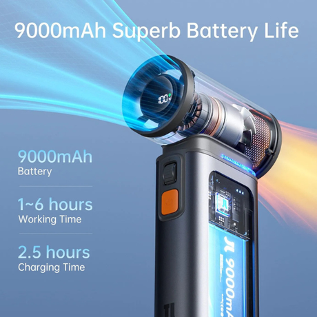 JisuLife Ultra1 Handheld Fan 9000mAh – long battery life
