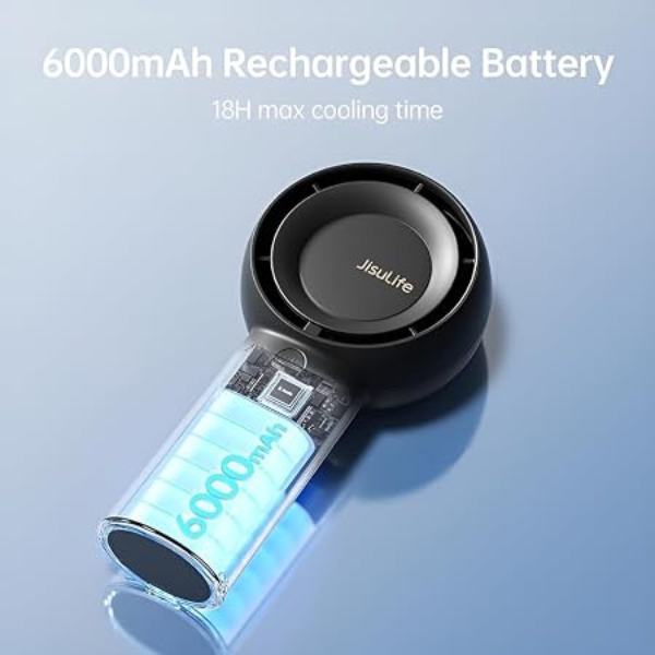 JisuLife Life5 Plus Handheld Fan 6000mAh – Black – view 3
