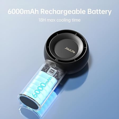 JisuLife Life5 Plus Handheld Fan 6000mAh – Black – view 3